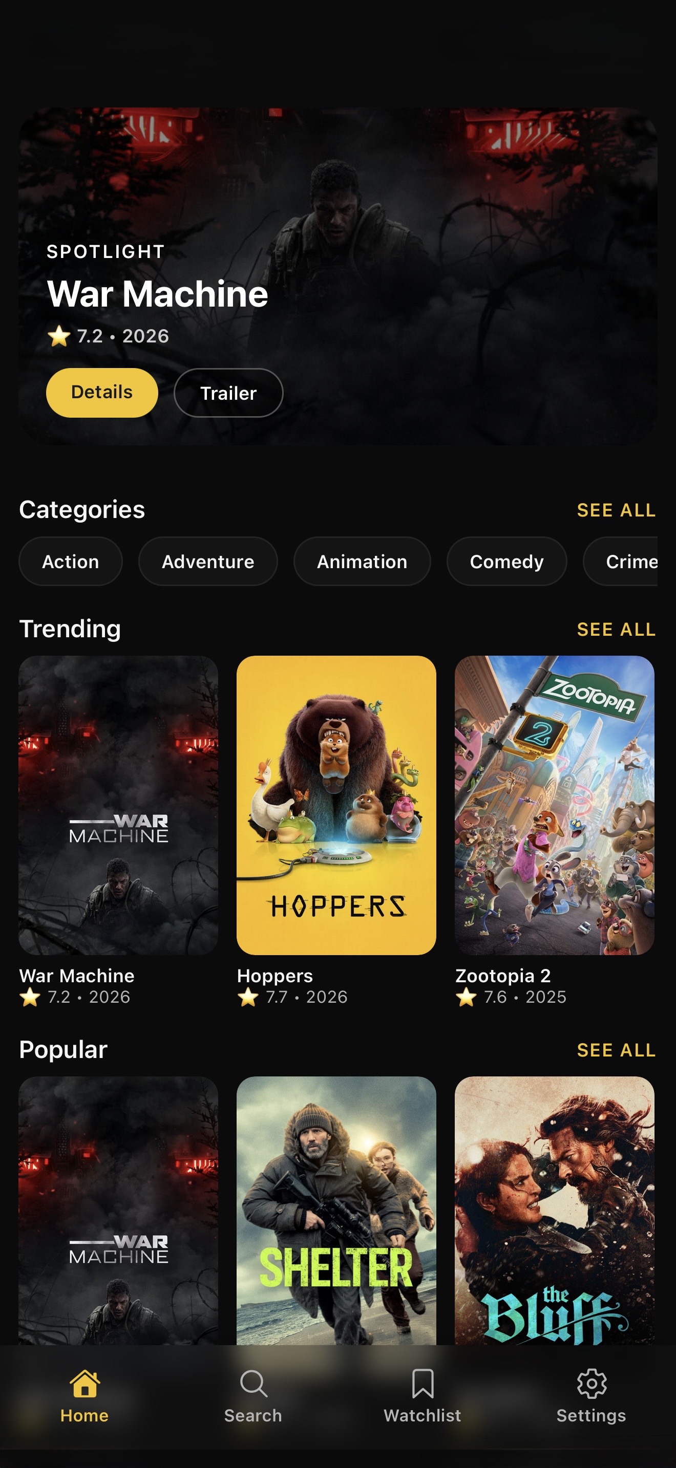 Home Screen