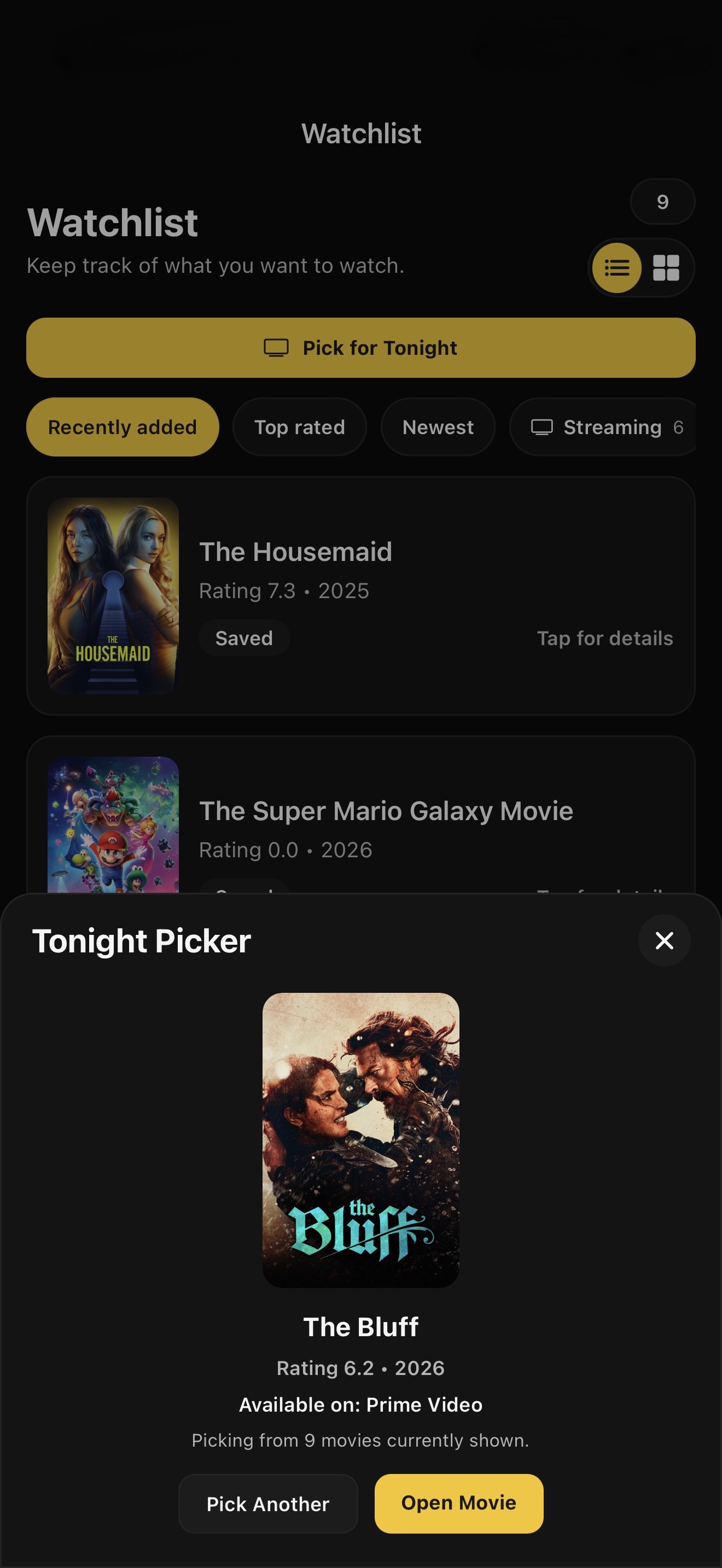 Tonight Picker